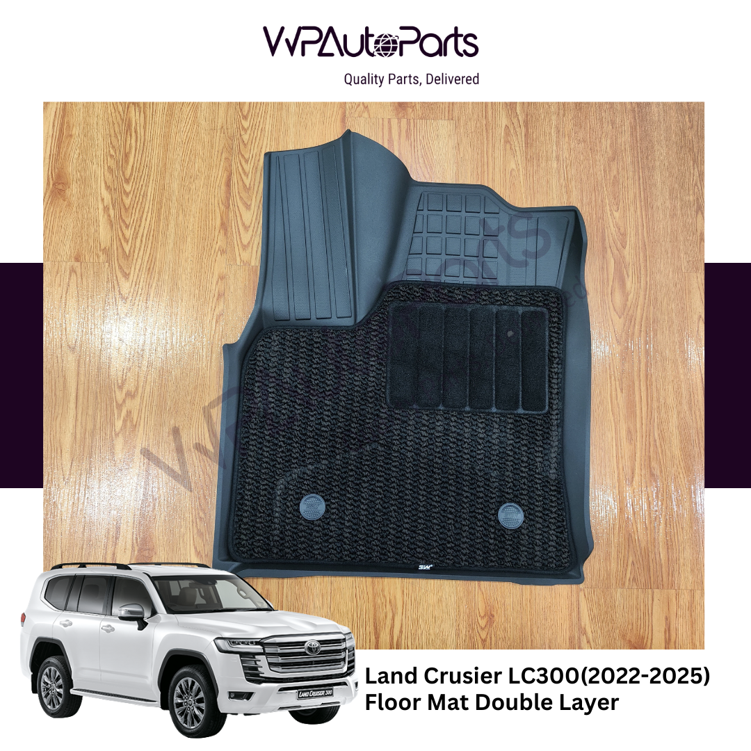 Lexus LX570 (2013-2022) And Land Cruiser LC 200 (2008-2021) 3 Row Floor Mat Double-Layer