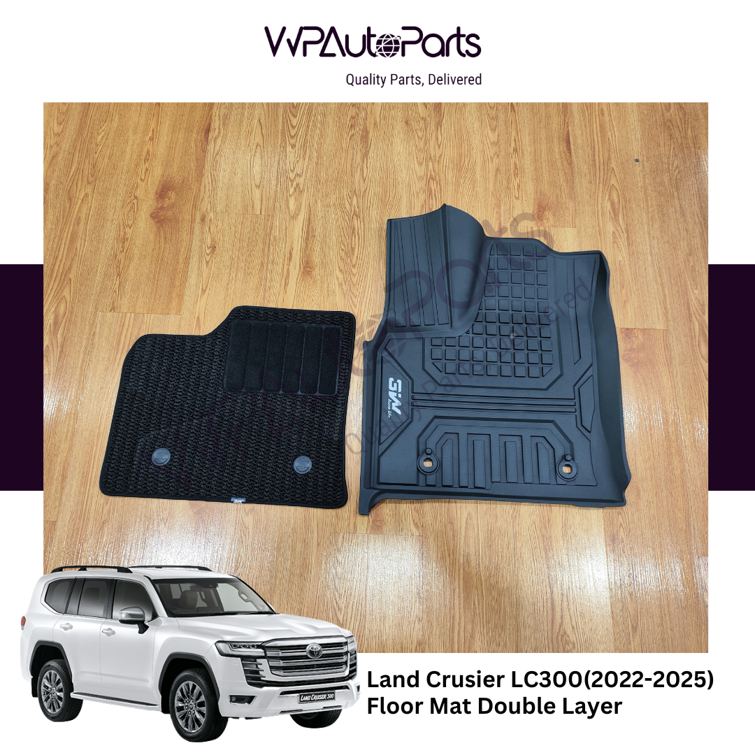 Lexus LX570 (2013-2022) And Land Cruiser LC 200 (2008-2021) 3 Row Floor Mat Double-Layer