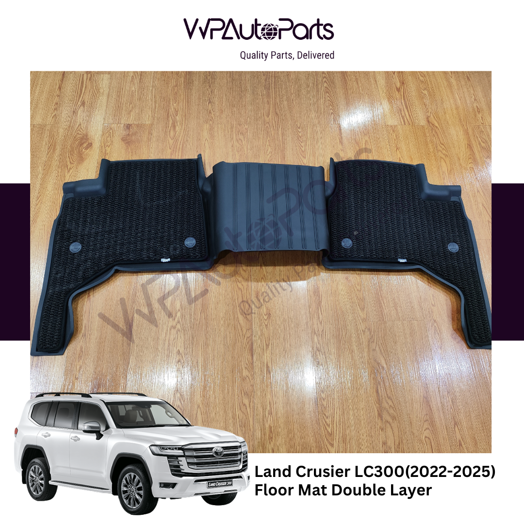 Lexus LX570 (2013-2022) And Land Cruiser LC 200 (2008-2021) 3 Row Floor Mat Double-Layer