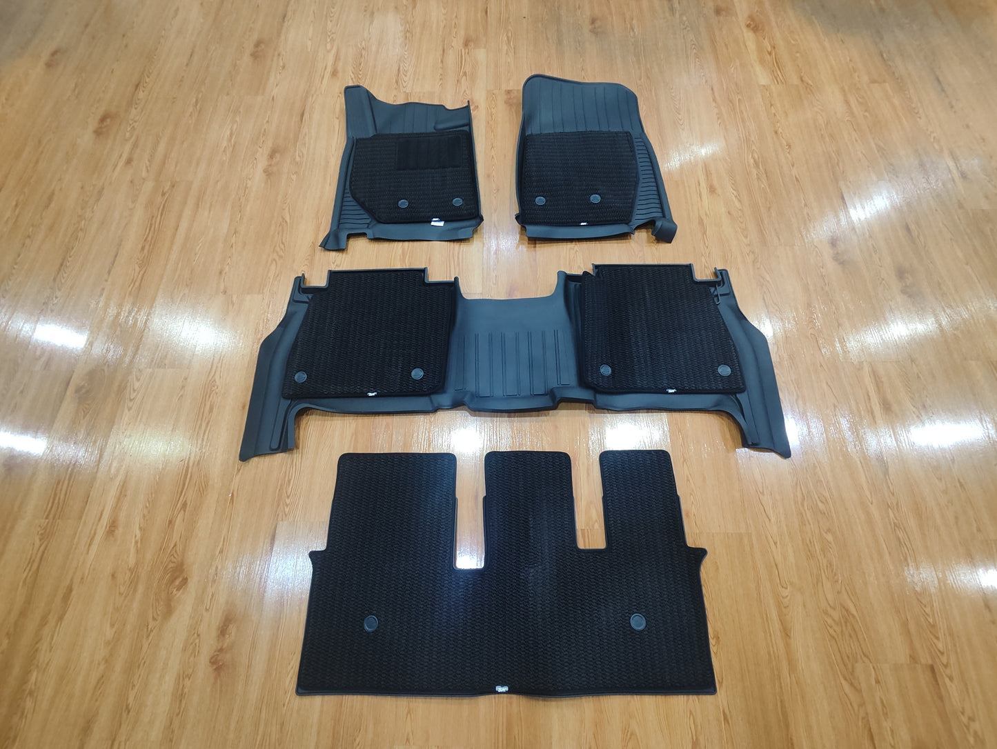 Lexus LX570 (2013-2022) And Land Cruiser LC 200 (2008-2021) 3 Row Floor Mat Double-Layer