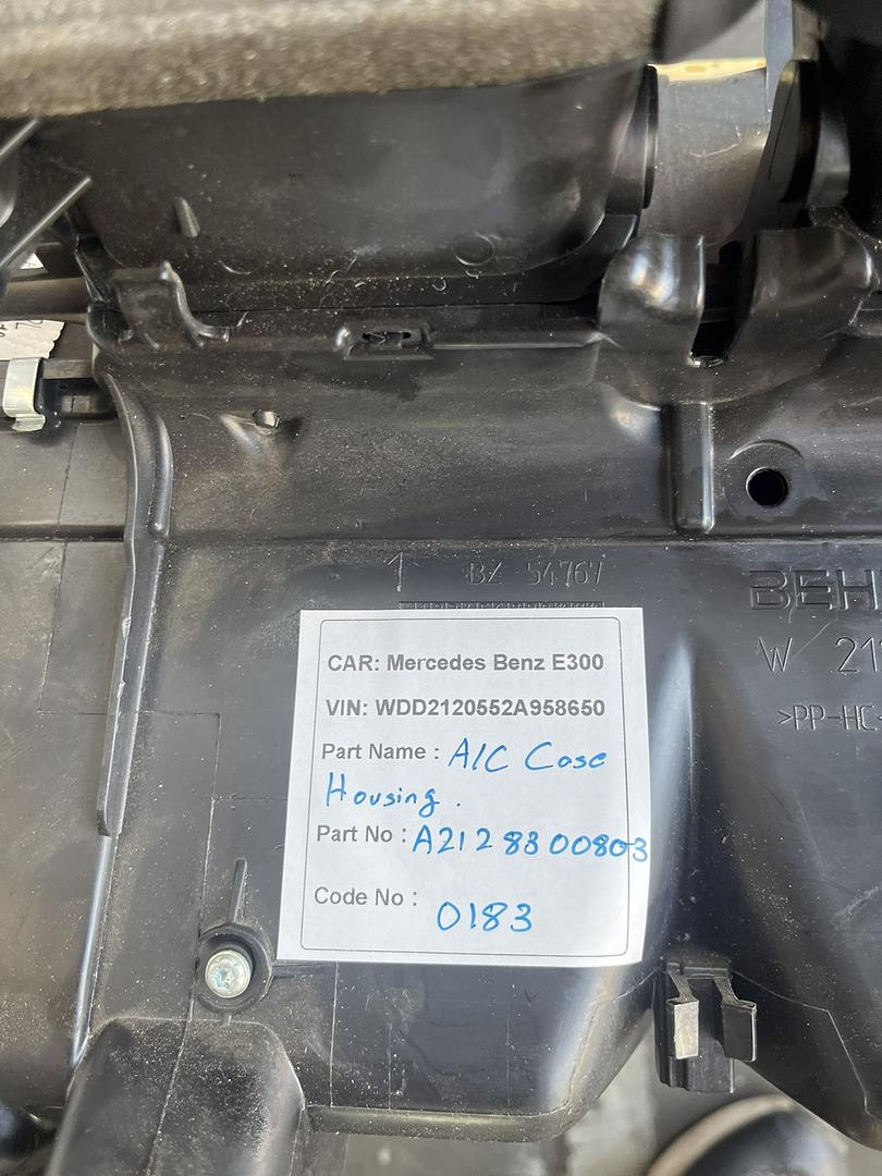 Mercedes-Benz E300 2014 W212 Air Conditioning Heater Cover Housing (used) - A2128300803