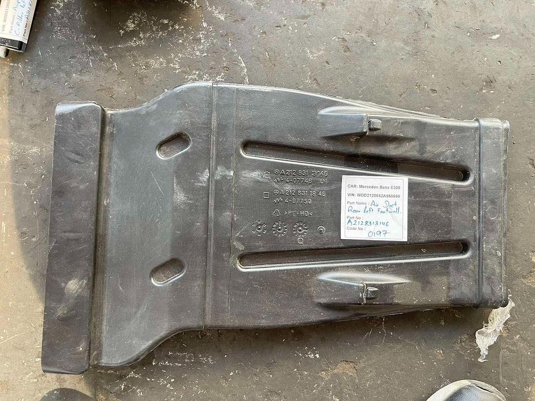 Mercedes-Benz E300 2014 W212 Air Duct Rear Left Footwell (used) - A2128313146