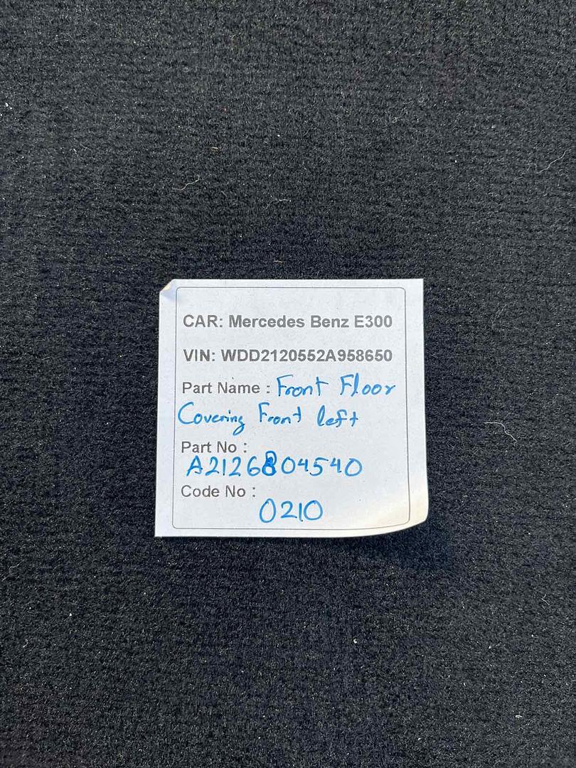 Mercedes-Benz E300 2014 W212 Floor Carpet Front Left (used) - A2126804540