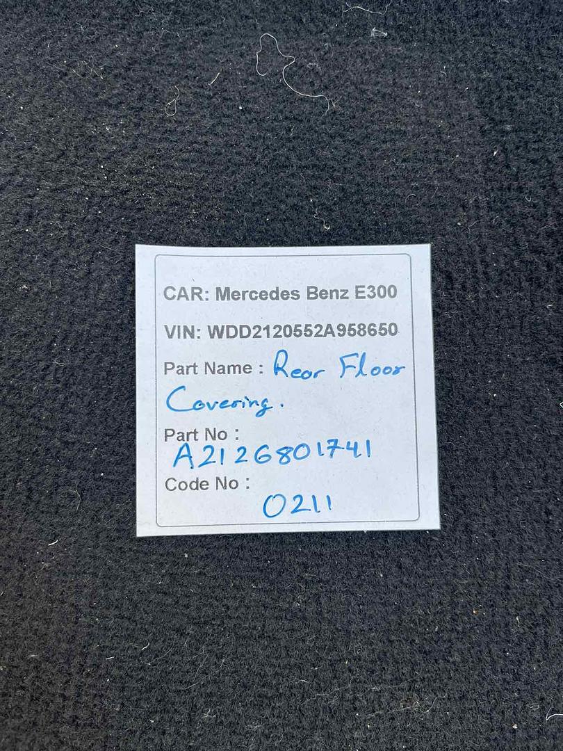 Mercedes-Benz E300 2014 W212 Rear Floor Carpet (used) - A2126801741