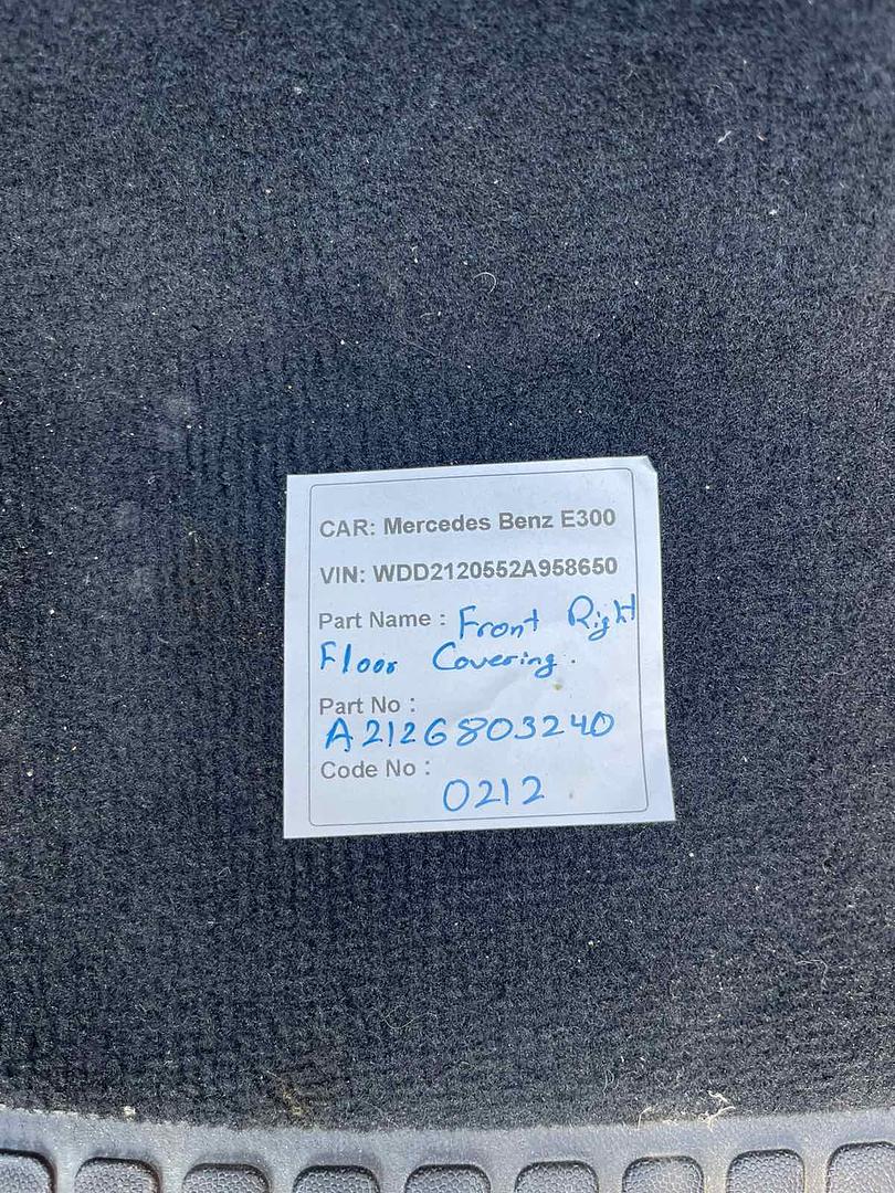 Mercedes-Benz E300 2014 W212 Front Right Floor Carpet (used) - A2126803240