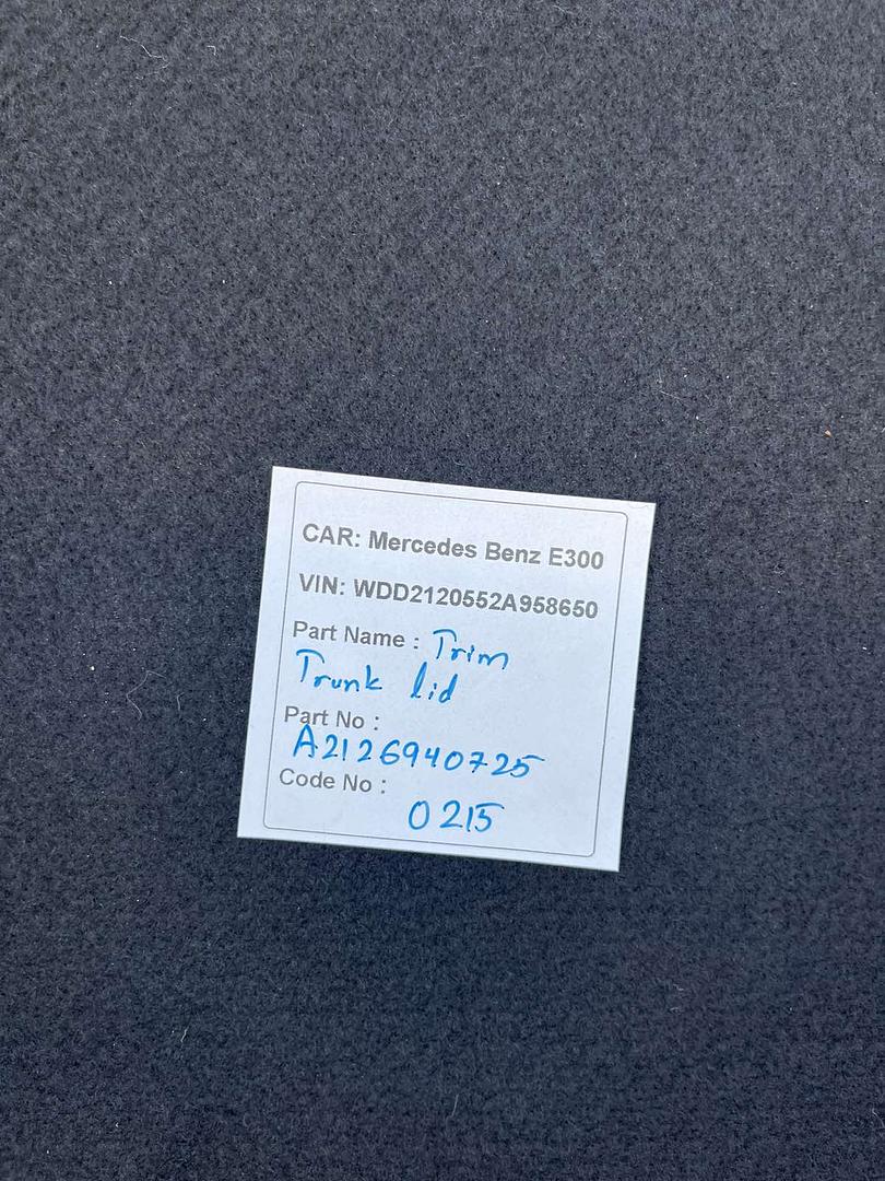 Mercedes-Benz E300 2014 W212 Trim Trunk Lid (used) - A2126940725