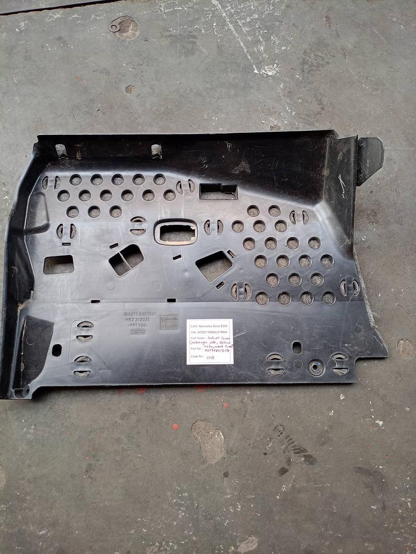Mercedes-Benz E350 2018 W213 Footwell Cover Passenger Side Below Instrument Panel (used) - A2136801307