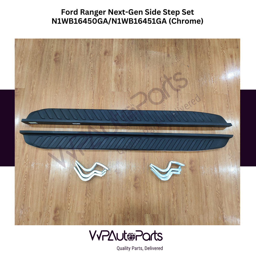 Ford Ranger Next-Gen Side Step Set N1WB16450GA/N1WB16451GA (Chrome) Genuine New