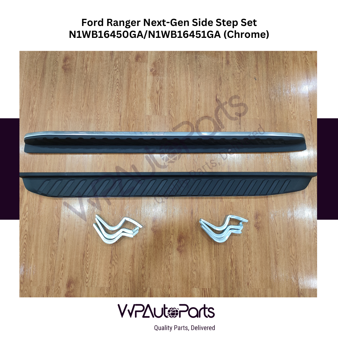 Ford Ranger Next-Gen Side Step Set N1WB16450GA/N1WB16451GA (Chrome) Genuine New
