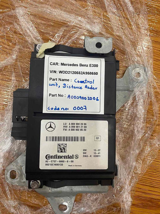 Mercedes-Benz E300 2014 W212 Control Unit Distance Radar (used) - A0009002006