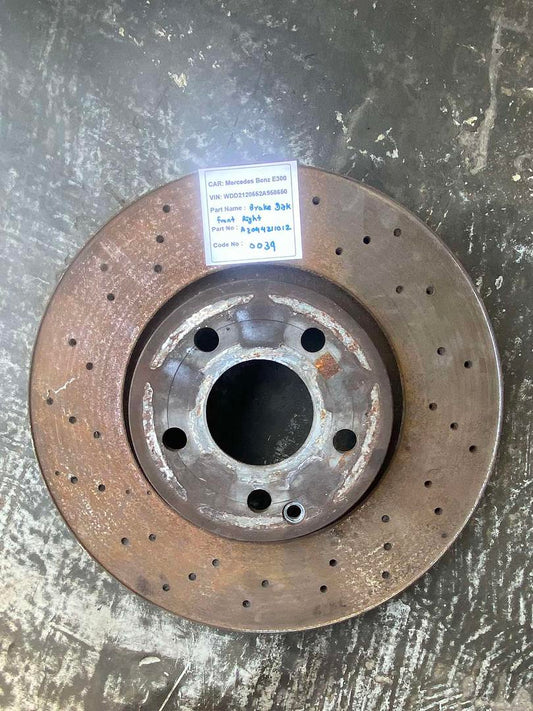 Mercedes-Benz E300 2014 W212 Brake Rotor Disc Front Right (used) - A2044211012