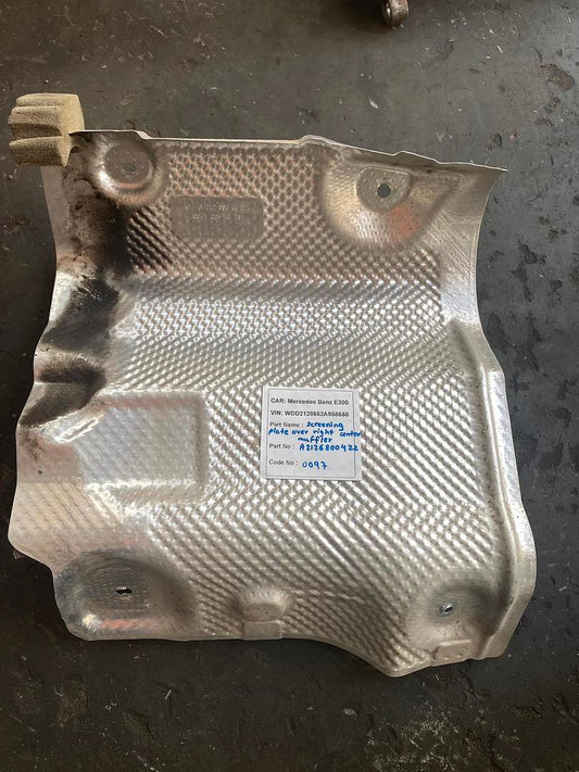 Mercedes-Benz E300 2014 W212 Screening Plate Over Right Center Muffler (used) - A2126800422