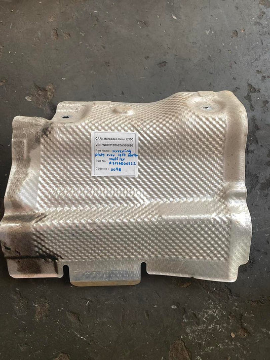 Mercedes-Benz E300 2014 W212  Screening Plate Over Left Center Muffler (used) - A2126800322