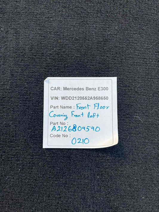 Mercedes-Benz E300 2014 W212 Floor Carpet Front Left (used) - A2126804540
