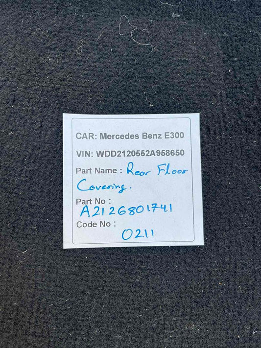 Mercedes-Benz E300 2014 W212 Rear Floor Carpet (used) - A2126801741