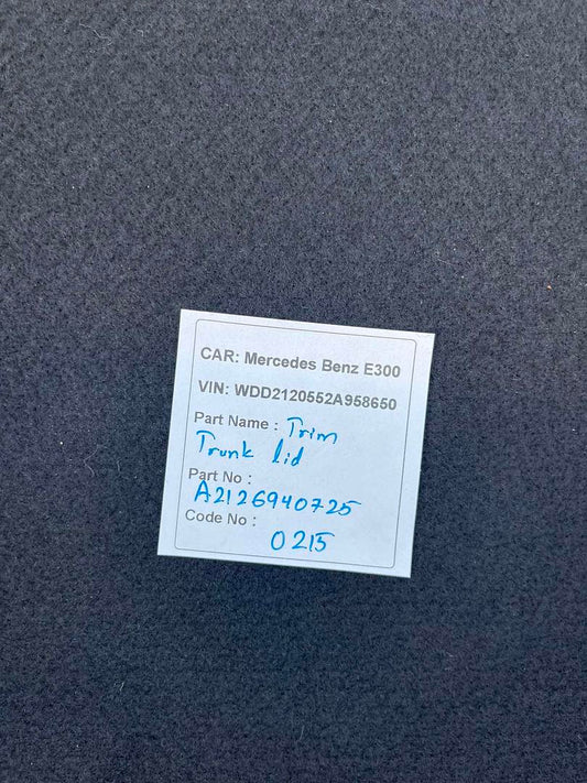 Mercedes-Benz E300 2014 W212 Trim Trunk Lid (used) - A2126940725