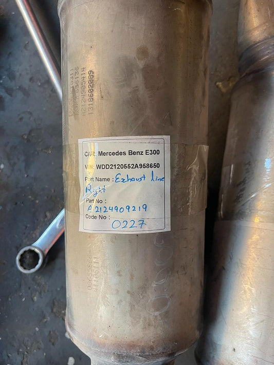 Mercedes-Benz E300 2014 W212 Exhaust Line Right (used) - A2124909219