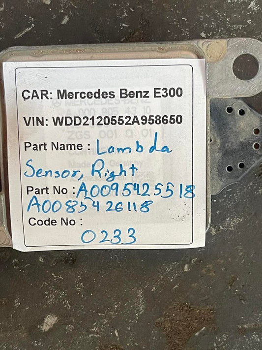 Mercedes-Benz E300 2014 W212 Oxygen Sensor (used) - A0085426118