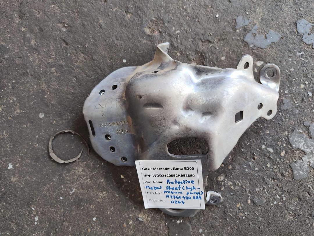 Mercedes-Benz E300 2014 W212 High Pressure Fuel Pump Protect Shield (used) - A2760780384