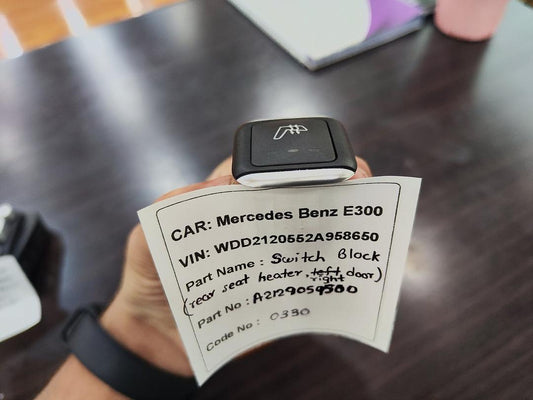 Mercedes-Benz E300 2014 W212 Switch Block Rear Seat Heater Right Door (used) - A2129059500