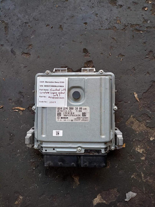 Mercedes-Benz E350 2018 W213 Engine Control Unit (used) - A2749001000