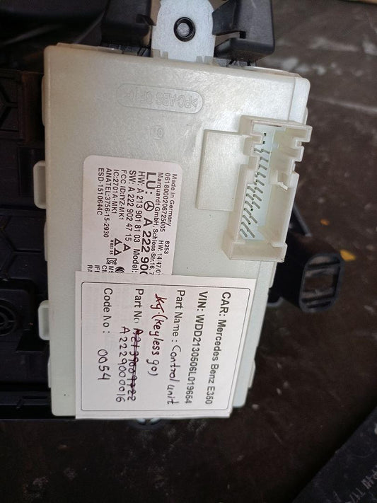Mercedes-Benz E350 2018 W213 Control Unit Keyless Go (used) - A2229000016