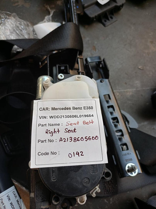 Mercedes-Benz E350 2018 W213 Front Right Seat Belt (used) - A2138605600