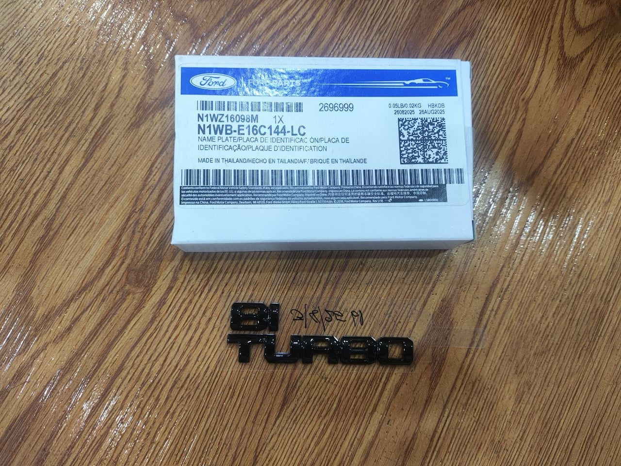 Ford Ranger Next-Gen Bi Turbo Logo Black  N1WZ16098P/N1WB-E16C144-DC